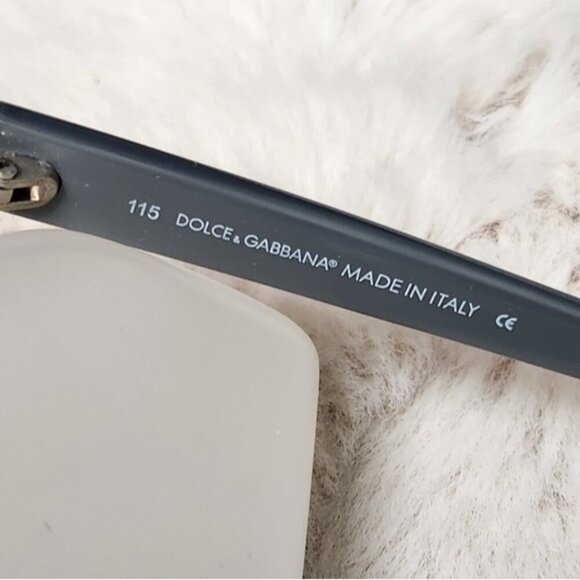 Dolce & Gabbana DG 418S 851 115 Vintage Y2K Blue/Grey Rectangle Frame Sunglasses main image 4
